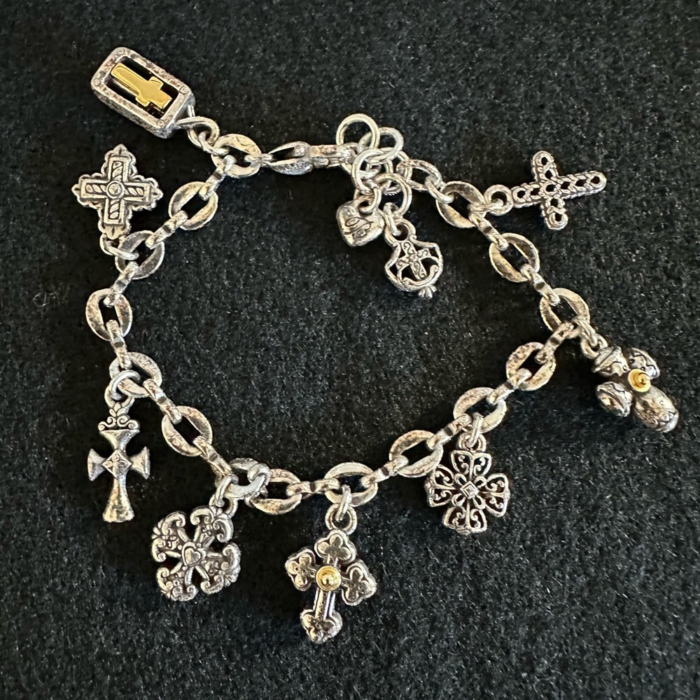 Brighton Silver and Gold Charm Bracelet